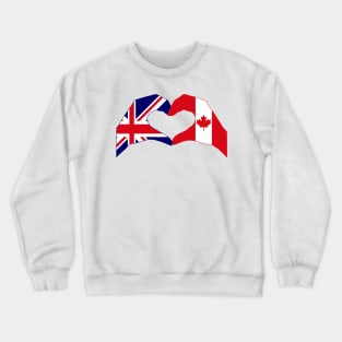 We Heart UK & Canada Patriot Flag Series Crewneck Sweatshirt